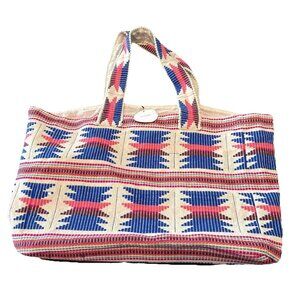 NEW! En Crème Large Double handle tote Bag. 100% Cotton 21” x 14.5” Southwest